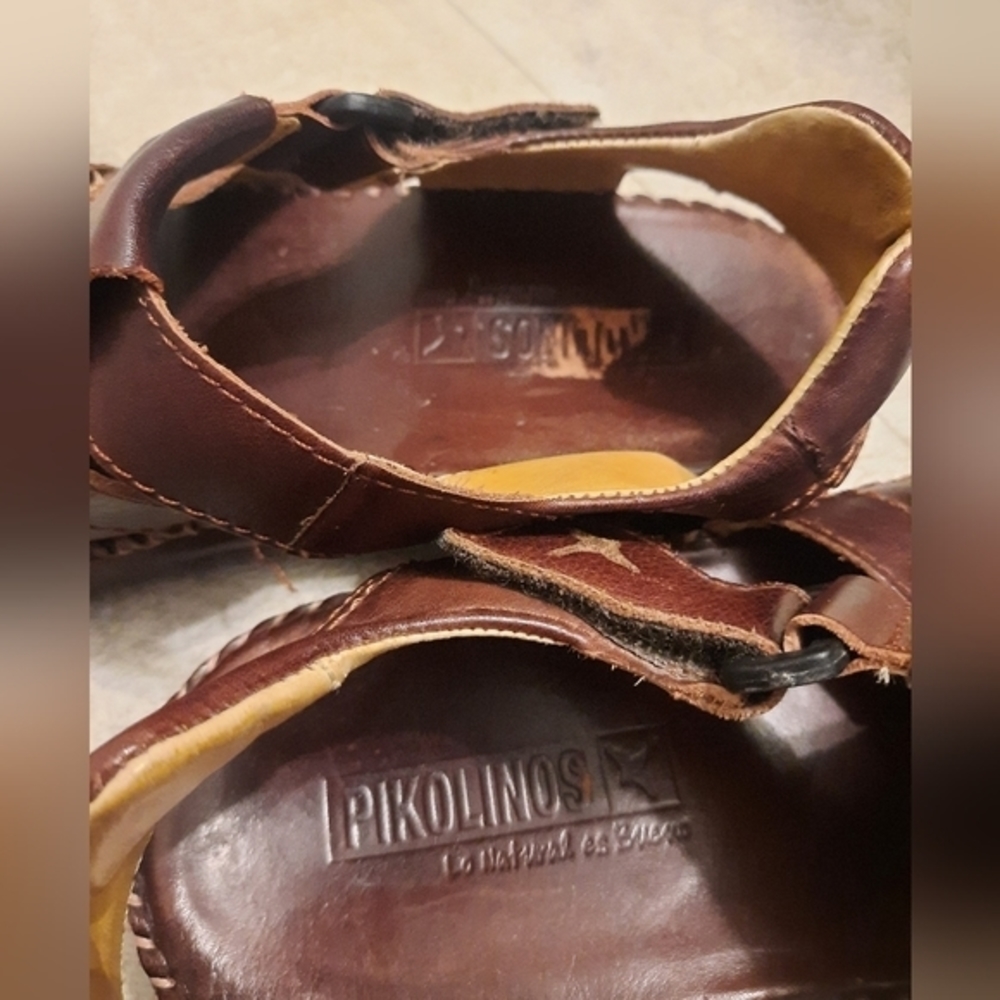 Pikolinos‎ Brown Leather Fishing Sandal! Size 44 - Mens - Picture 7 of 10